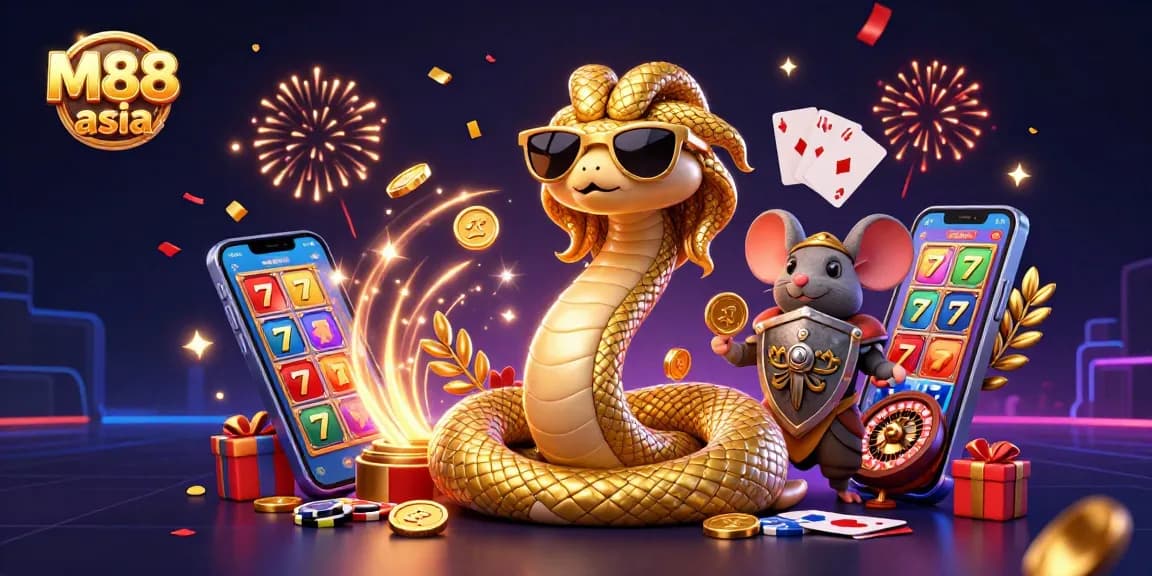 Engage with M88 asia through vibrant 3D illustration showing thrilling slot games and unique characters, enhancing your gaming experience.