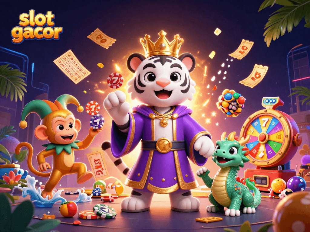 Menggali slot gacor dengan visual yang memikat saat karakter kucing putih raja, monyet menjongklang, dan naga giok beraksi.