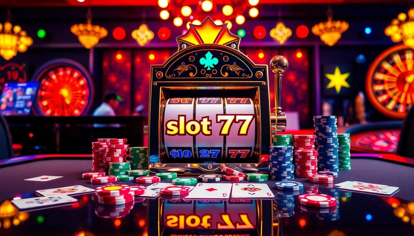 Experience thrilling gameplay with slot777 showcasing vibrant slots and casino elements.