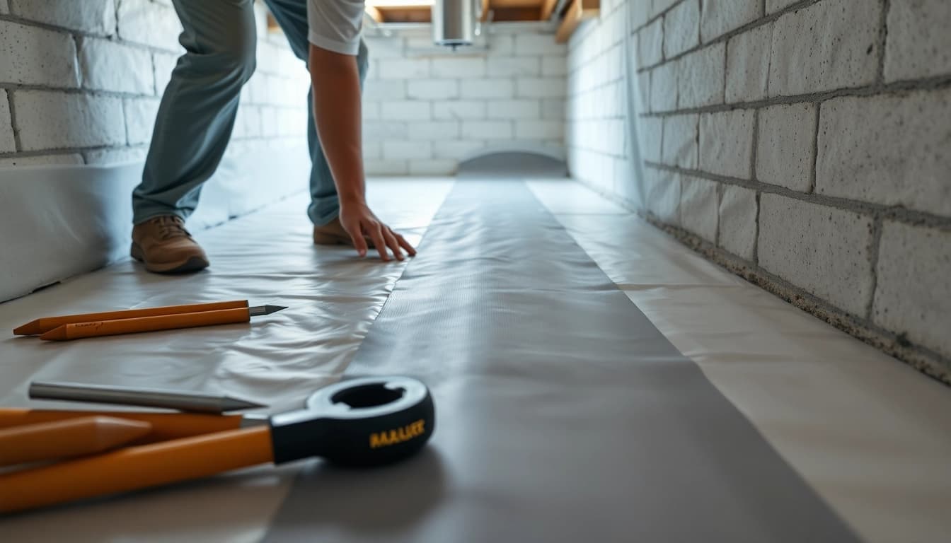 Ensure effective Vapor Barrier Installation by a contractor in a clean crawl space.