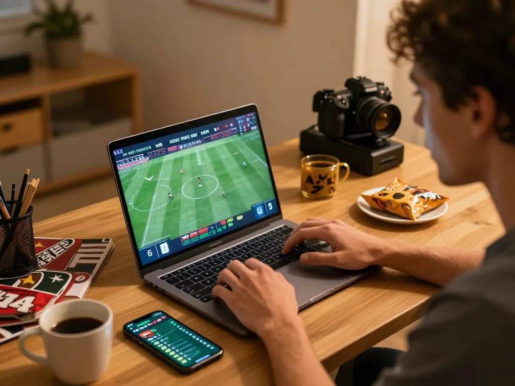 CakhiaTV user placing winning bets in a lively home sports betting scene