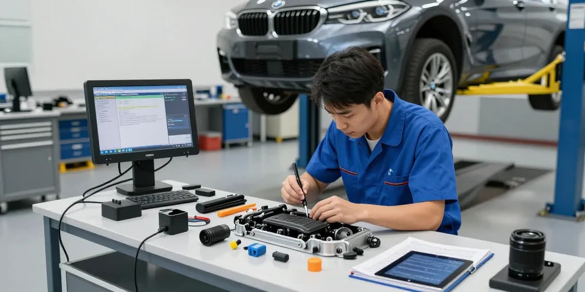 Professionelle Reparatur in einer BMW Werkstatt Hannover mit erfahrenem Techniker.