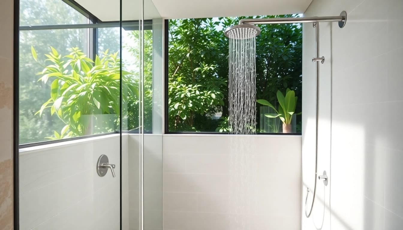 Elevate your space with elegant showers au showcasing a modern bathroom design and soothing aesthetics.