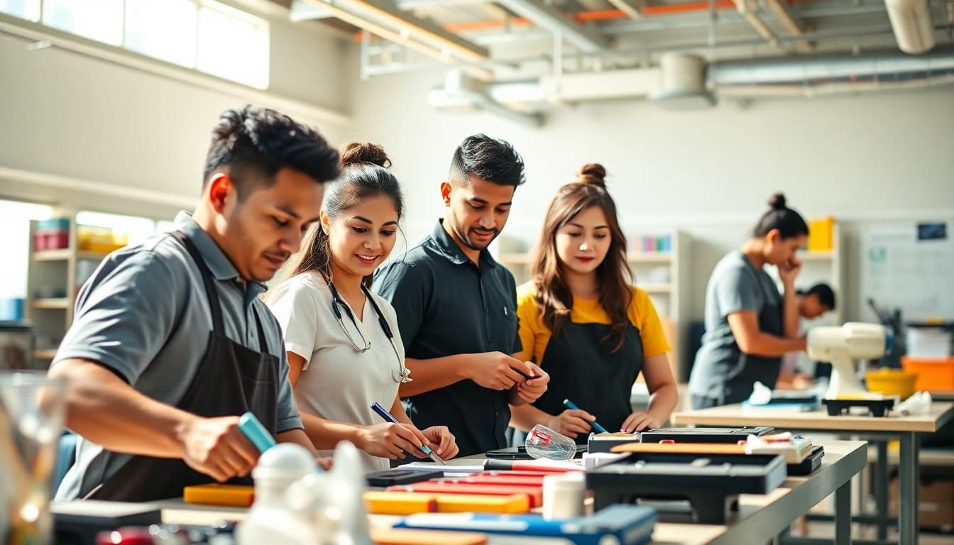Students at hawaii trade schools participate in engaging hands-on training sessions.