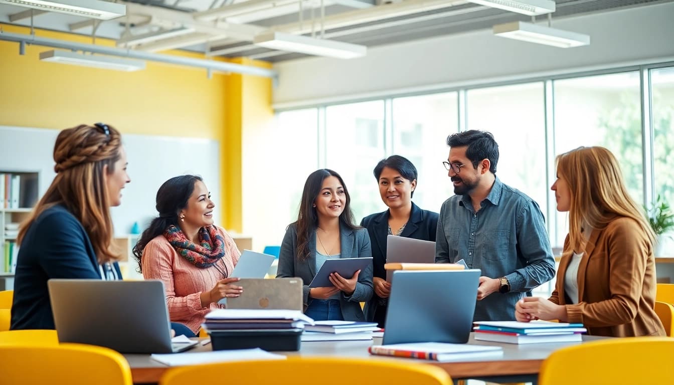 Showcasing alternatives to traditional exam methods in a collaborative classroom setting.