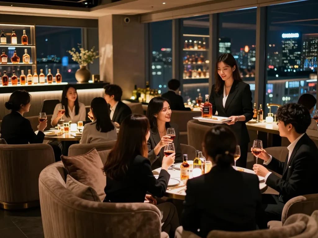 Experience high-end nightlife at 강남쩜오 with upscale service and elegant atmosphere