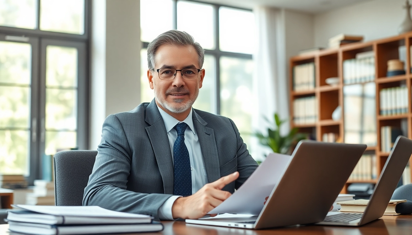 Experienced truck accident attorney Clearwater providing legal guidance in a professional office.