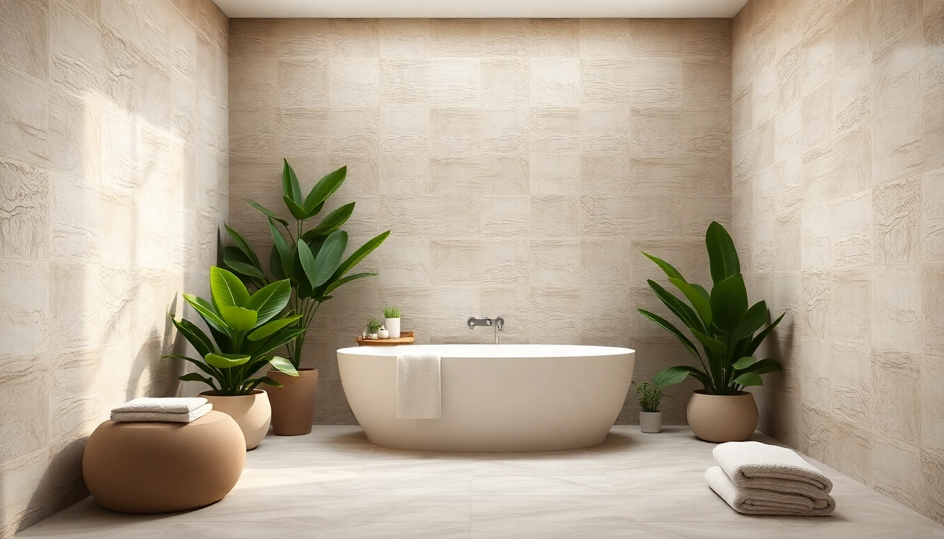 Experience elegant showers Australia in a serene bathroom with lush greenery and modern designs.