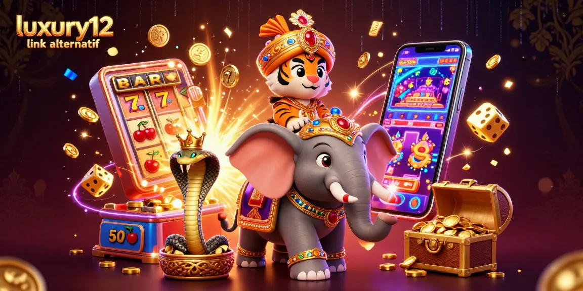 Experience the excitement at luxury12 link alternatif with vibrant 3D casino elements in this captivating scene.
