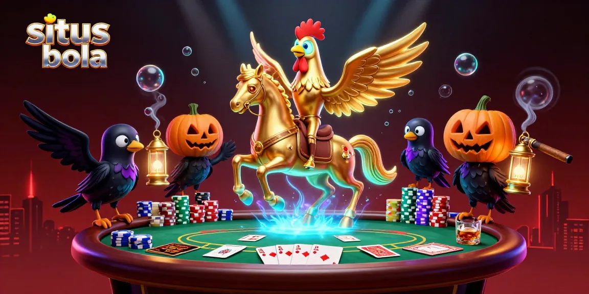 Experience swift wins with situs judi bola in this vibrant, detailed casino scene.