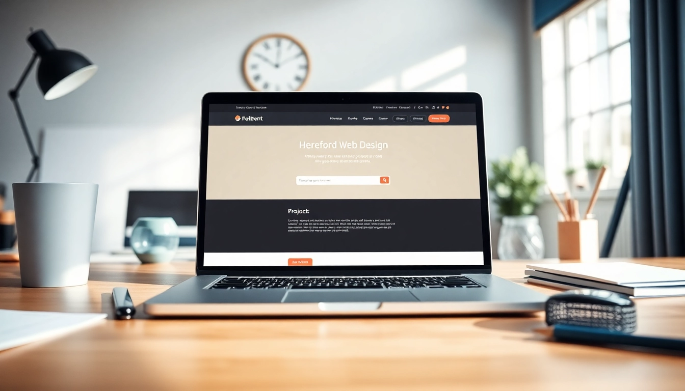 Enhance visibility with the exemplary Hereford Web Design showcasing an engaging website mockup.