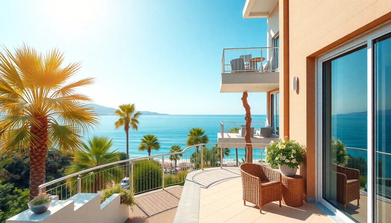 Showcase an apartment for sale in Alanya with stunning beach views.