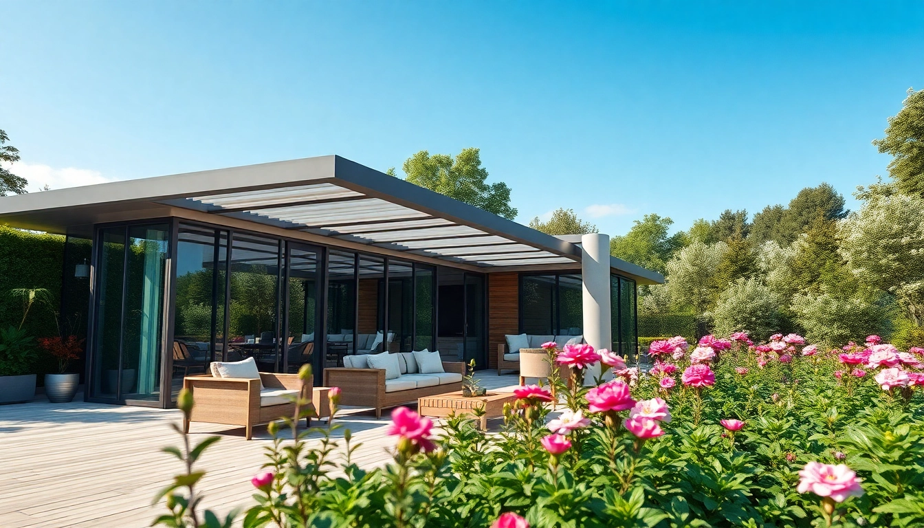 Terrassenueberdachung Ungarn: Stilvolle Terrassenueberdachung im Garten fuer entspannte Momente.