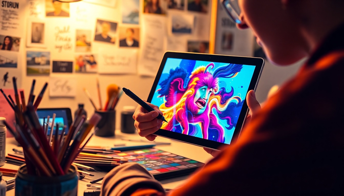 Generate stunning visuals with the image to prompt ai tool in a creative workspace.