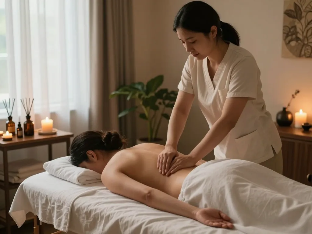 Wrapping the client in tranquility with 역삼동마사지 in a soothing spa environment.