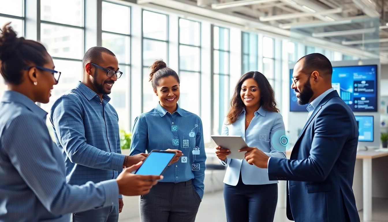 Engaging assistant for enterprise enhancing team productivity in a modern office.