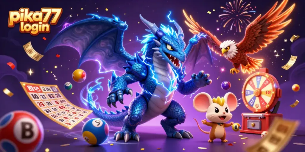 Join the excitement with pika77 login, featuring dynamic lottery elements and vibrant characters!