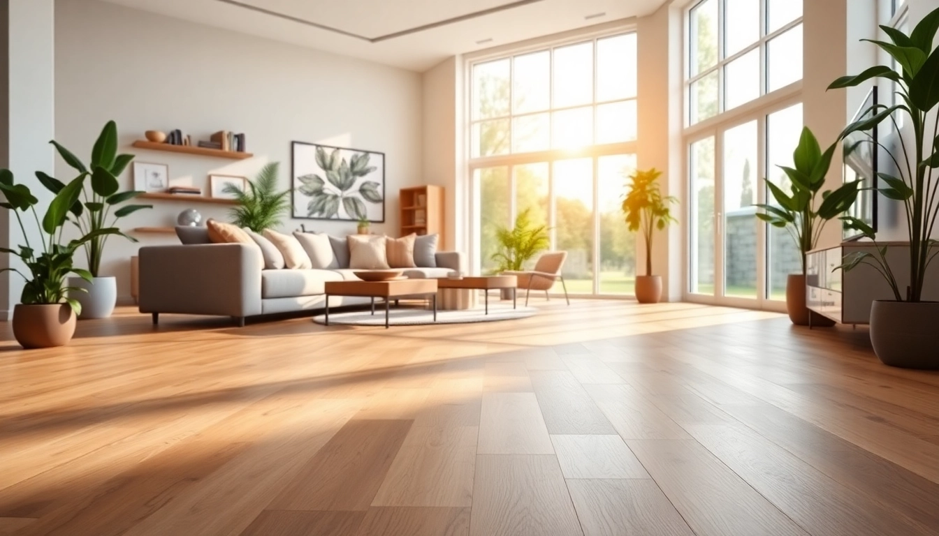 LVP flooring illuminating a modern living room with stylish decor and natural light.