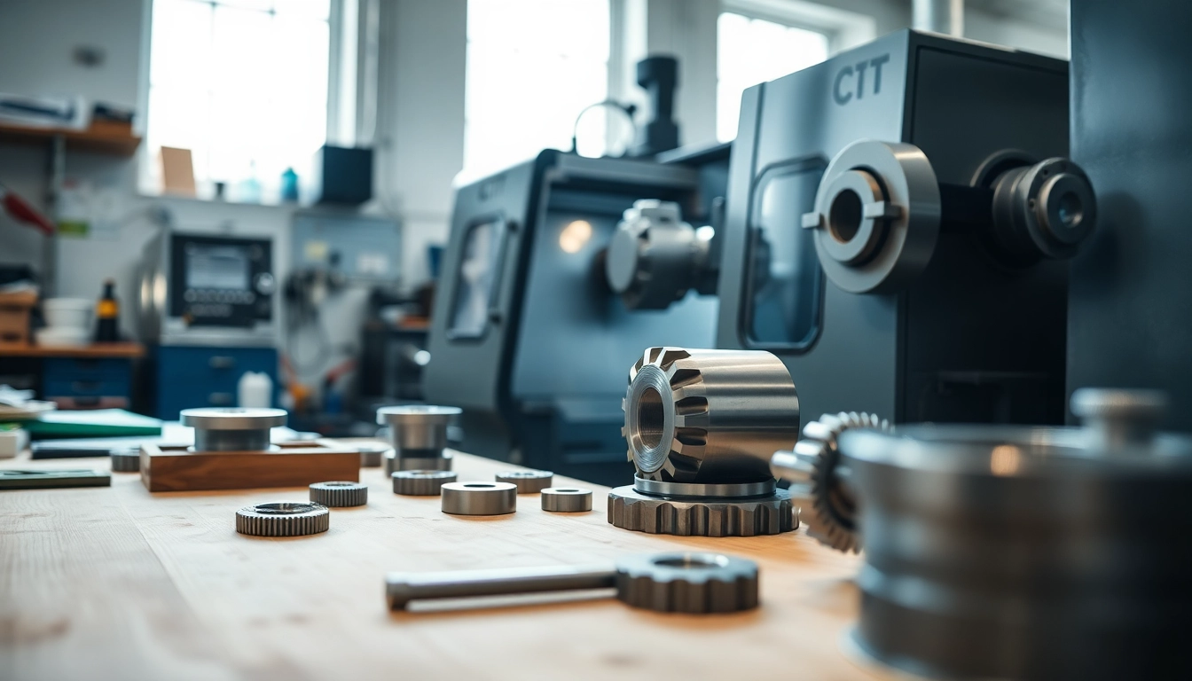 Custom part manufacturer creating precision components in a well-lit workshop environment.
