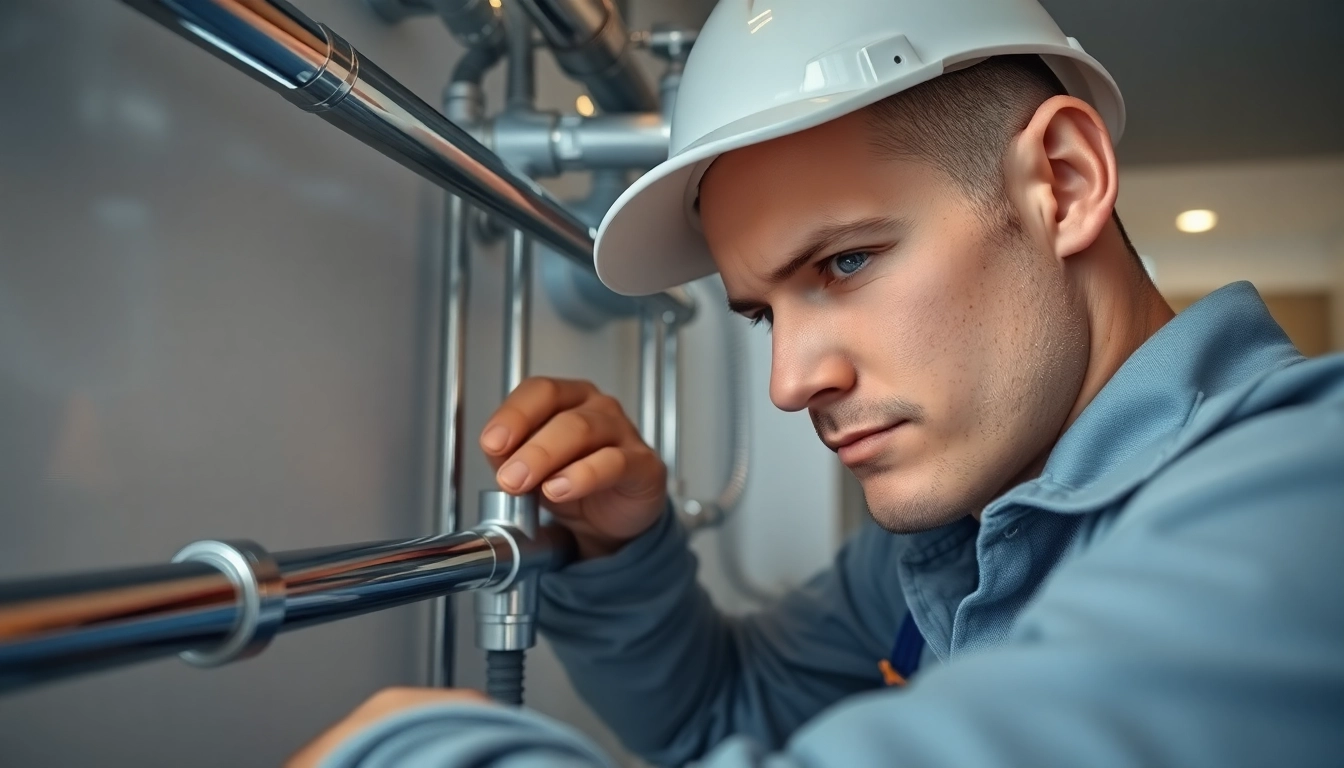 Plumber performing whole house repiping services Clearwater FL in a modern residential setting.