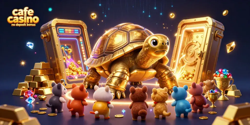 Experience the excitement of the cafe casino no deposit bonus with thrilling gaming visuals and golden treasures.