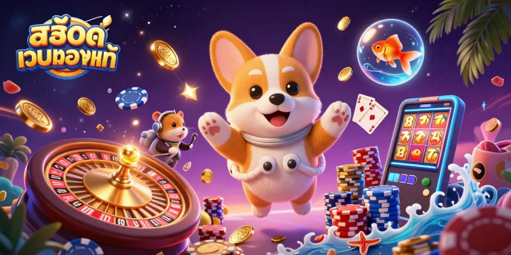 เล่นเกมสล็อตเว็บตรงแท้กับตัวละครการ์ตูนน่ารักในคาสิโนอวกาศ