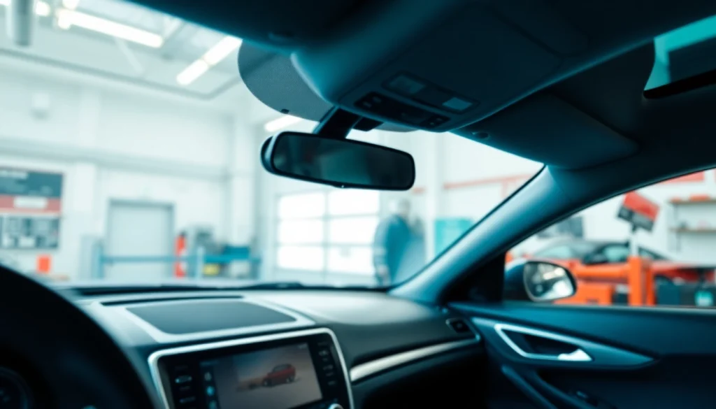 Enhance vehicle aesthetics and protection with ceramic window tint showcased in a professional setting.