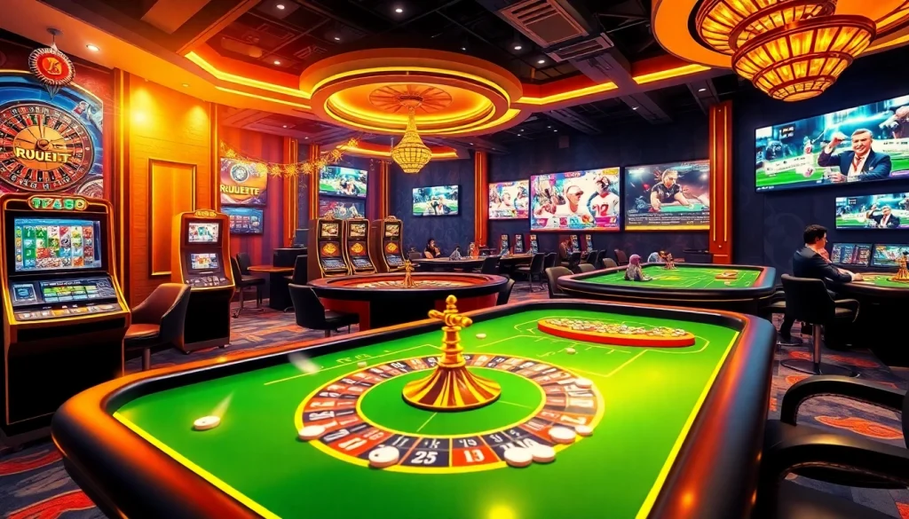 Engage in thrilling games at trang chủ rr88, where vibrant slot machines and poker tables come to life.