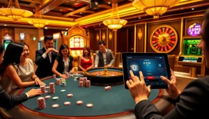 Experience the thrill of poker and gaming at c54.gb.net with vibrant casino visuals.