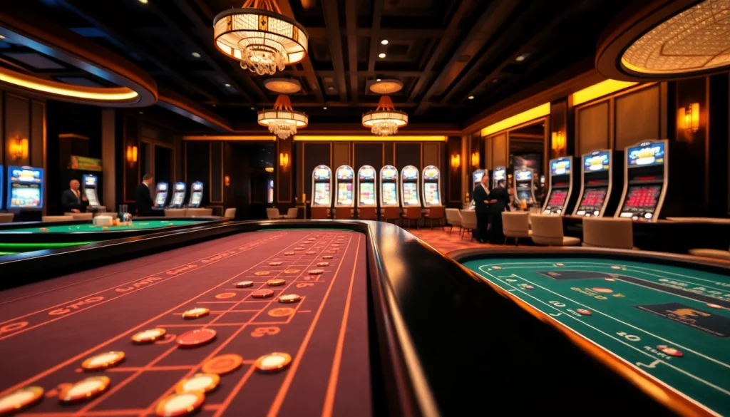 Experience the allure of w88.nyc through a luxurious online casino scene featuring baccarat and blackjack tables.