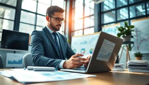 Analyze competitor pricing strategies with a financial analyst in an energetic modern office.