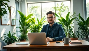 Innerpreneur demonstrating focus and productivity in a collaborative workspace setting.