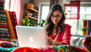 Dames stoffen online bekijken in een kleurrijke online stoffenwinkel.